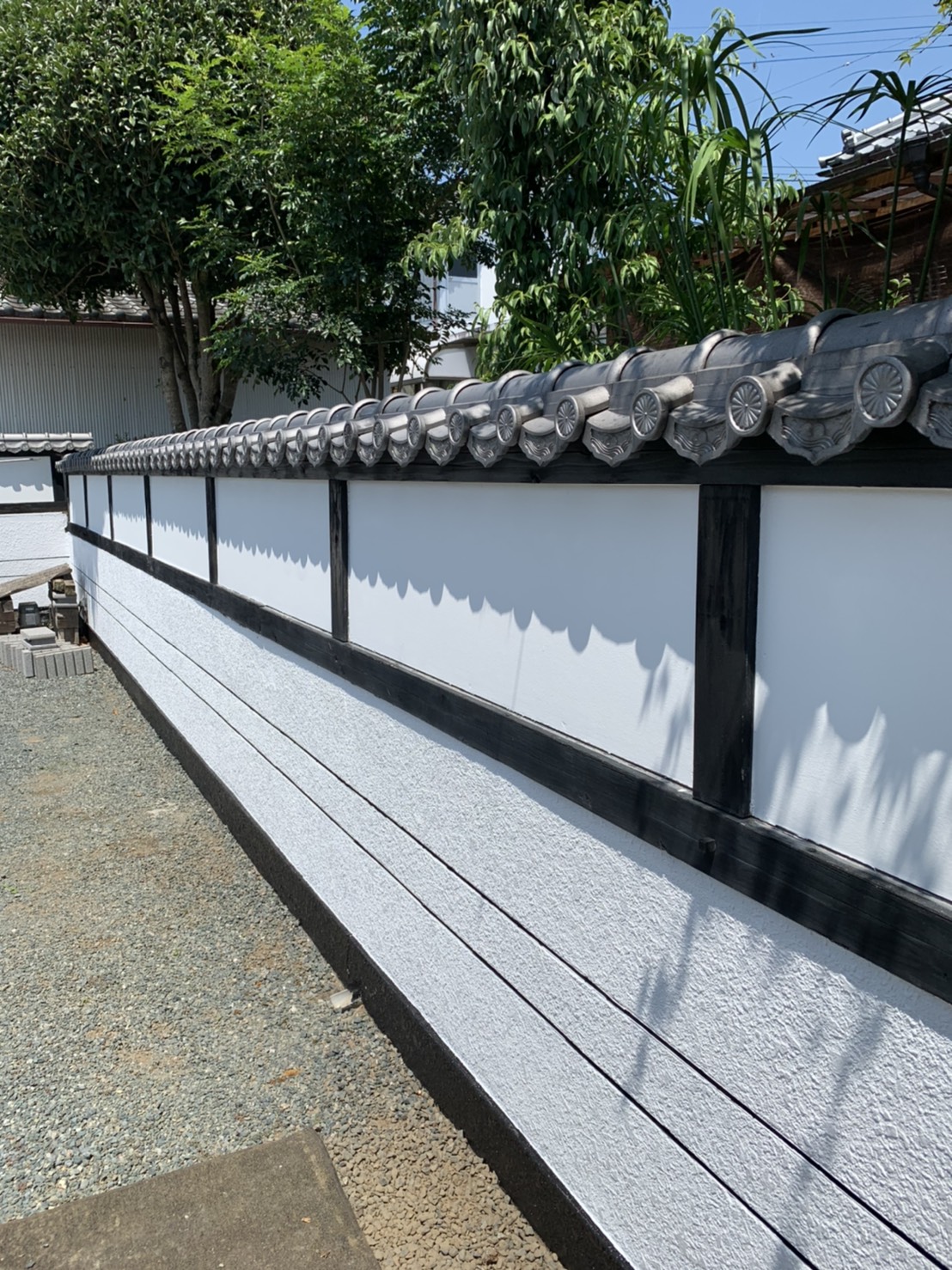 植木住宅 塀塗装 漆喰壁塗装 熊本の外壁塗装は株式会社富野建装