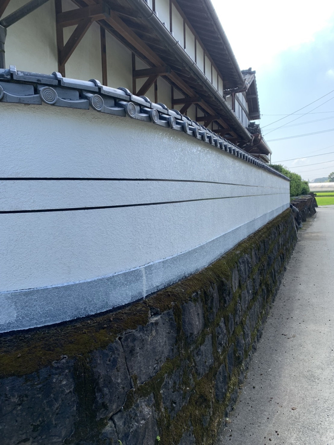 植木住宅　塀塗装