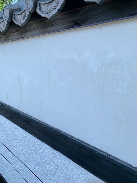 植木住宅　塀塗装