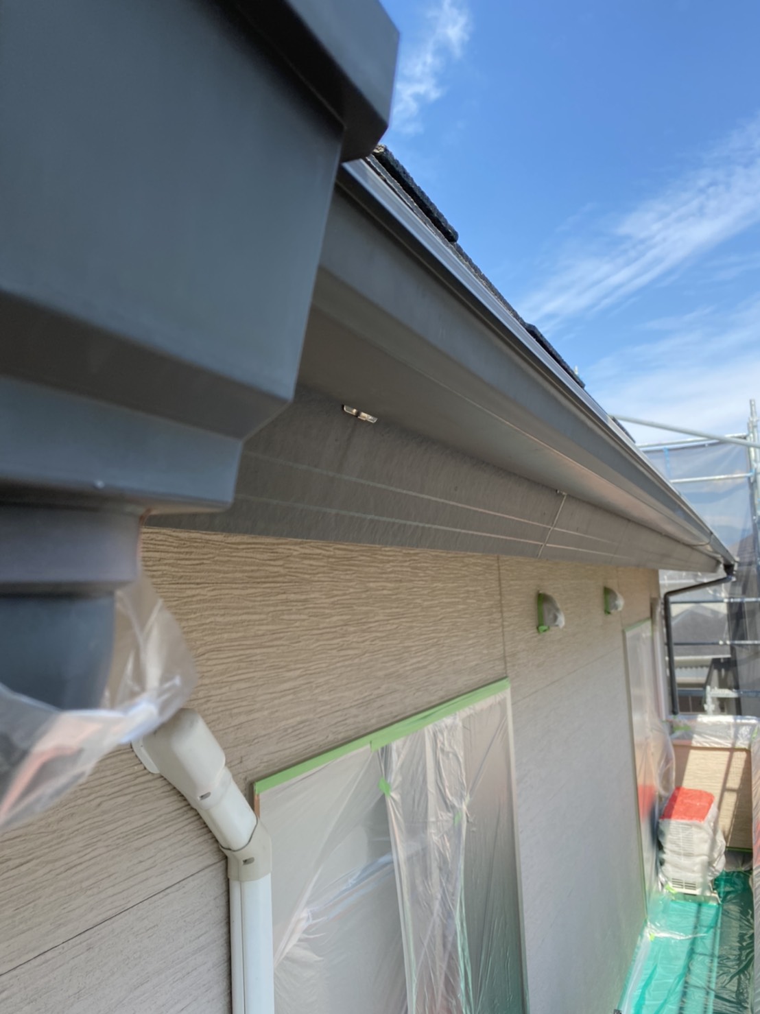 大津住宅屋根遮熱ラジカル外壁ラジカル塗装一部クリアフッ素